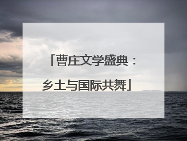 曹庄文学盛典：乡土与国际共舞