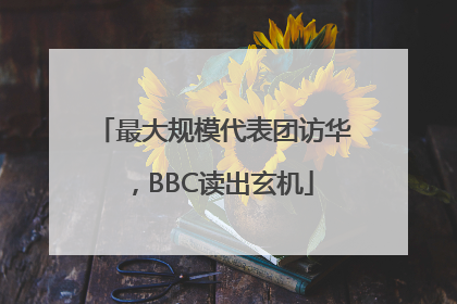 最大规模代表团访华，BBC读出玄机