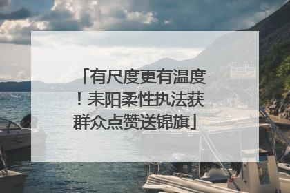 有尺度更有温度！耒阳柔性执法获群众点赞送锦旗