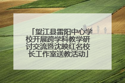 望江县雷阳中心学校开展跨学科教学研讨交流暨沈映红名校长工作室送教活动