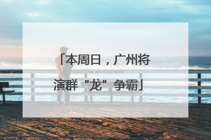 本周日，广州将演群“龙”争霸