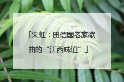 朱虹：田信国老家歌曲的“江西味道”