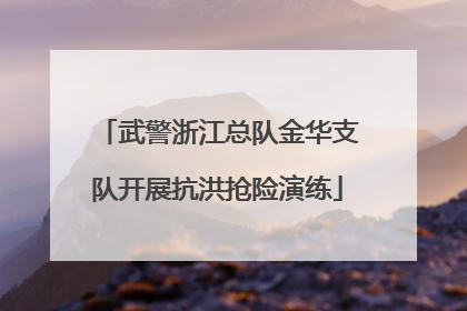 武警浙江总队金华支队开展抗洪抢险演练