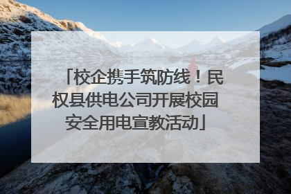 校企携手筑防线！民权县供电公司开展校园安全用电宣教活动