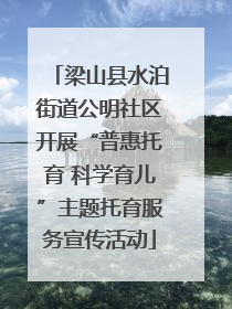 梁山县水泊街道公明社区开展“普惠托育 科学育儿”主题托育服务宣传活动