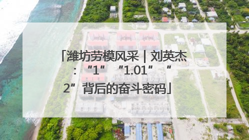 潍坊劳模风采｜刘英杰：“1”“1.01”“2”背后的奋斗密码