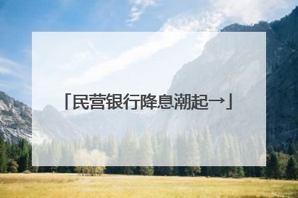 民营银行降息潮起→