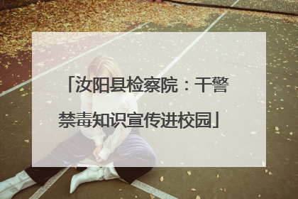 汝阳县检察院：干警禁毒知识宣传进校园