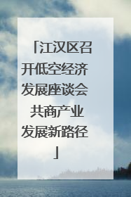 江汉区召开低空经济发展座谈会 共商产业发展新路径