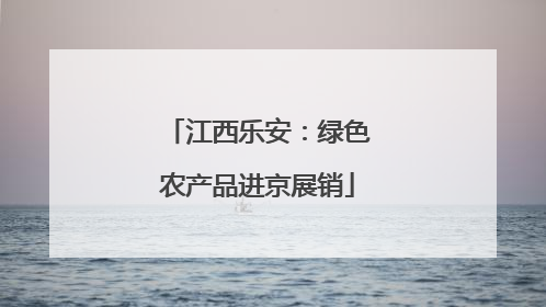 江西乐安：绿色农产品进京展销