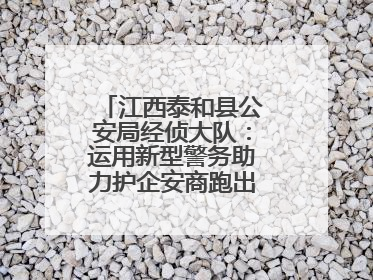 江西泰和县公安局经侦大队：运用新型警务助力护企安商跑出“加速度”