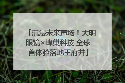 沉浸未来声场！大明眼镜×蜂巢科技 全球首体验落地王府井
