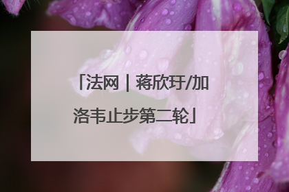法网｜蒋欣玗/加洛韦止步第二轮