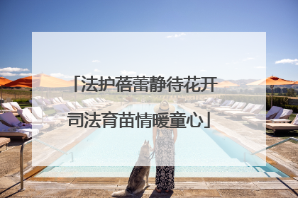 法护蓓蕾静待花开 司法育苗情暖童心