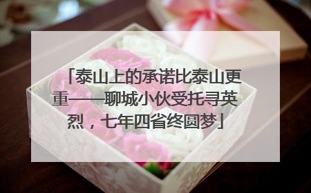 泰山上的承诺比泰山更重——聊城小伙受托寻英烈，七年四省终圆梦