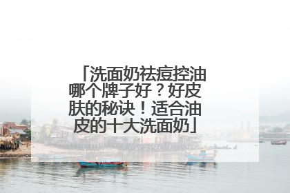 洗面奶祛痘控油哪个牌子好？好皮肤的秘诀！适合油皮的十大洗面奶