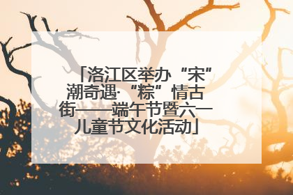 洛江区举办“宋”潮奇遇·“粽”情古街——端午节暨六一儿童节文化活动