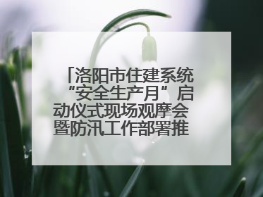 洛阳市住建系统“安全生产月”启动仪式现场观摩会暨防汛工作部署推进会近日举行