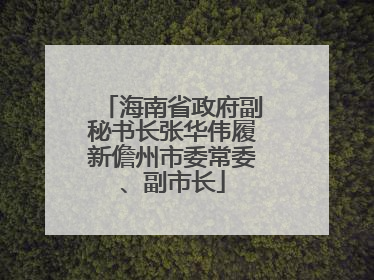 海南省政府副秘书长张华伟履新儋州市委常委、副市长