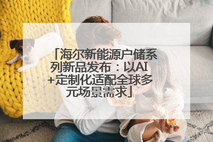 海尔新能源户储系列新品发布：以AI+定制化适配全球多元场景需求