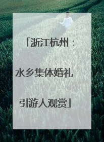 浙江杭州：水乡集体婚礼引游人观赏