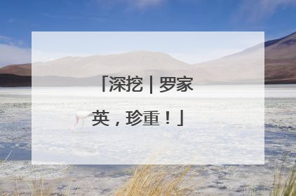 深挖｜罗家英，珍重！