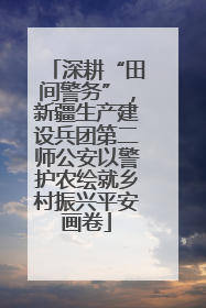 深耕“田间警务”，新疆生产建设兵团第二师公安以警护农绘就乡村振兴平安画卷