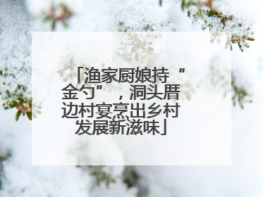 渔家厨娘持“金勺”，洞头厝边村宴烹出乡村发展新滋味