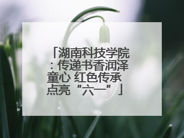 湖南科技学院：传递书香润泽童心 红色传承点亮“六一”