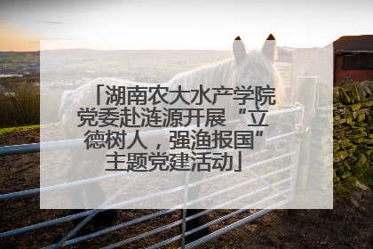 湖南农大水产学院党委赴涟源开展“立德树人，强渔报国”主题党建活动