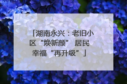 湖南永兴：老旧小区“焕新颜” 居民幸福“再升级”