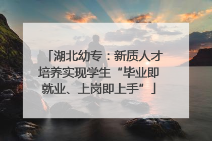 湖北幼专：新质人才培养实现学生“毕业即就业、上岗即上手”