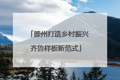 滕州打造乡村振兴齐鲁样板新范式