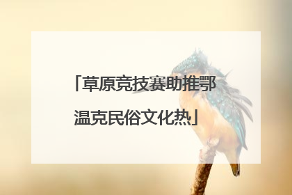 草原竞技赛助推鄂温克民俗文化热