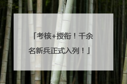 考核+授衔！千余名新兵正式入列！