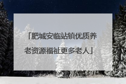 肥城安临站镇优质养老资源福祉更多老人