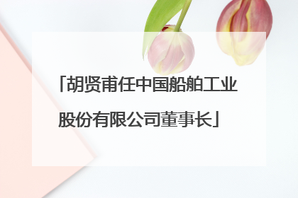 胡贤甫任中国船舶工业股份有限公司董事长