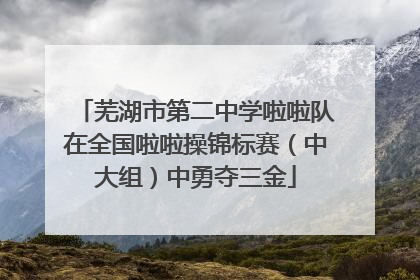 芜湖市第二中学啦啦队在全国啦啦操锦标赛（中大组）中勇夺三金