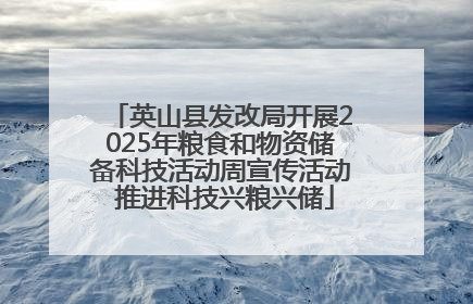 英山县发改局开展2025年粮食和物资储备科技活动周宣传活动 推进科技兴粮兴储