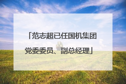 范志超已任国机集团党委委员、副总经理