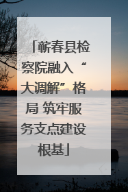 蕲春县检察院融入“大调解”格局 筑牢服务支点建设根基