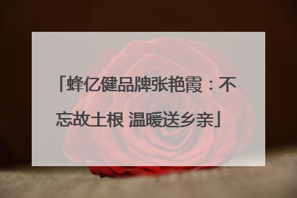 蜂亿健品牌张艳霞：不忘故土根 温暖送乡亲