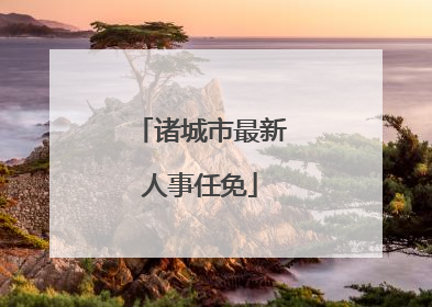 诸城市最新人事任免