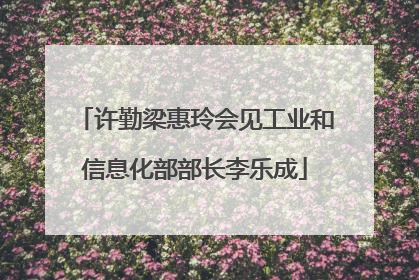 许勤梁惠玲会见工业和信息化部部长李乐成