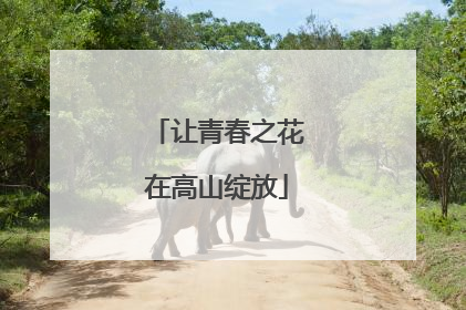 让青春之花在高山绽放