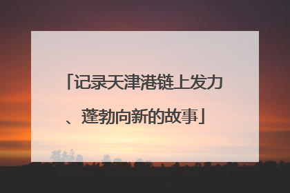 记录天津港链上发力、蓬勃向新的故事