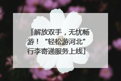 解放双手，无忧畅游！“轻松游河北”行李寄递服务上线