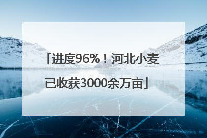 进度96%！河北小麦已收获3000余万亩