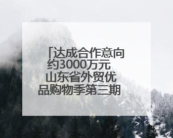 达成合作意向约3000万元 山东省外贸优品购物季第三期圆满收官