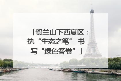 贺兰山下西夏区：执“生态之笔” 书写“绿色答卷”